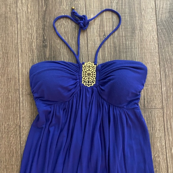 Blue Maxi Dress - Multi-way halter strap - Picture 3 of 3